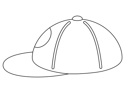 Baseball Hat Coloring Page